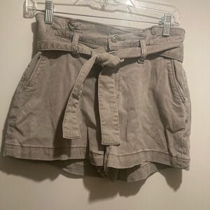 Paige tie front belted shorts